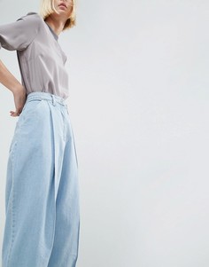 Выбеленные голубые джинсы в винтажном стиле ASOS WHITE - Синий