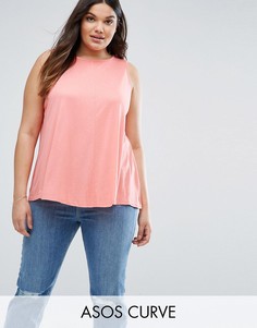 Свободный топ ASOS CURVE - Розовый
