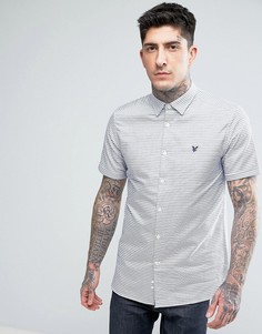 Оксфордская рубашка в горизонтальную полоску Lyle & Scott - Синий
