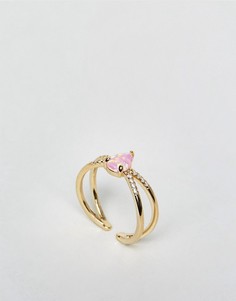 Кольцо ограниченной серии с опалом - Розовый Asos