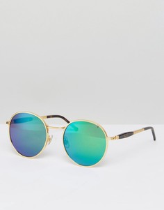 Солнцезащитные очки с зеркальными стеклами Wildfox Dakota - Золотой