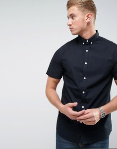 Поплиновая рубашка с коротким рукавом Troy - Черный