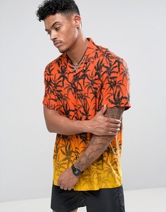Рубашка с гавайским принтом и отложным воротником Jaded London - Оранжевый