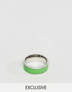 Кольцо с зеленой отделкой Reclaimed Vintage Inspired - Серебряный