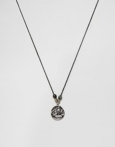 Ожерелье с тисненой подвеской в виде монеты ASOS - Мульти
