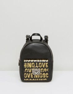 Рюкзак с принтом Love Moschino - Черный