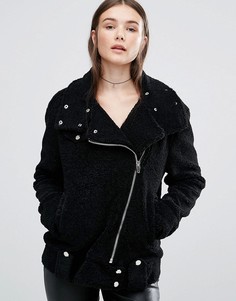 Куртка из искусственной овечьей шерсти Blank NYC - Черный
