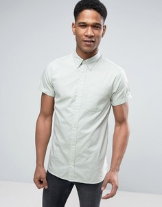 Узкая рубашка с короткими рукавами Jack & Jones Premium - Зеленый