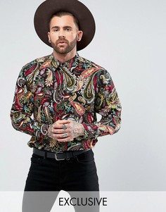 Фестивальная рубашка классического кроя Reclaimed Vintage Inspired - Черный
