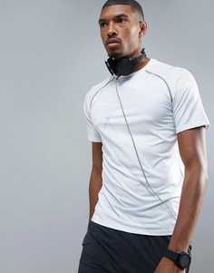 Футболка с серым принтом New Look SPORT - Белый