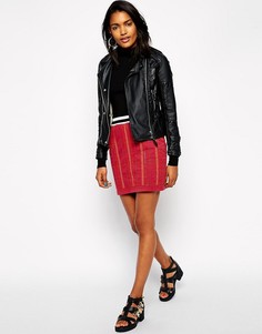 Мини-юбка в клетку ASOS - Красный