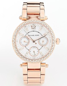 Часы цвета розового золота с хронографом Michael Kors Parker MK5616 - Золотой