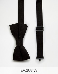 Черный бархатный галстук-бабочка Reclaimed Vintage Inspired - Черный
