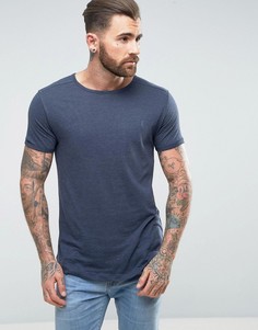 Меланжевая футболка Ringspun - Темно-синий