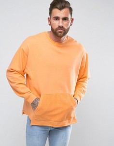 Oversize-свитшот со вставками ASOS - Оранжевый