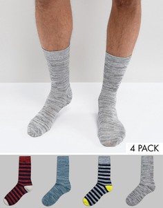 4 пары носков с полосками Jack & Jones - Мульти