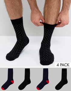 4 пары носков в мелкий горошек Jack & Jones - Мульти