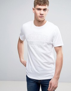 Белая футболка с логотипом Abercrombie & Fitch - Белый