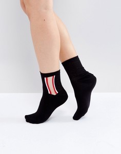Полупрозрачные полосатые носки ASOS - Черный