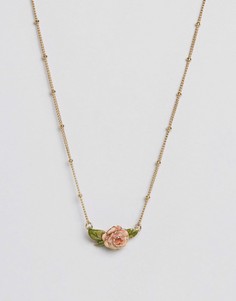 Ожерелье в винтажном стиле с розой Bill Skinner - Золотой