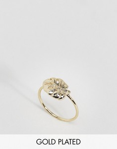 Позолоченное кольцо с пальмовым листом Orelia - Золотой