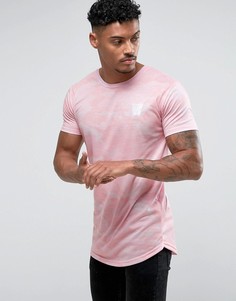 Розовая обтягивающая футболка с камуфляжным принтом Good For Nothing - Розовый