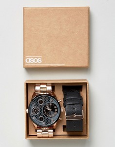 Наручные часы со сменным ремешком ASOS - Черный