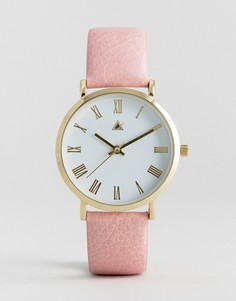 Часы с ремешком бледно-розового цвета ASOS - Розовый