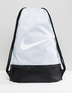Серый рюкзак с затягивающимся шнурком и логотипом Nike - Мульти