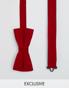 Бархатный галстук-бабочка Heart & Dagger - Красный
