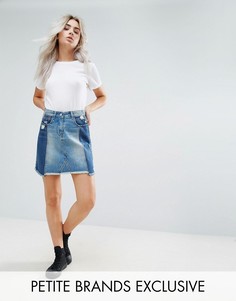 Деконструированная джинсовая мини-юбка с необработанным краем Urban Bliss Petite - Мульти
