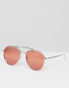Солнцезащитные очки-авиаторы с зеркальными стеклами New Look - Черный
