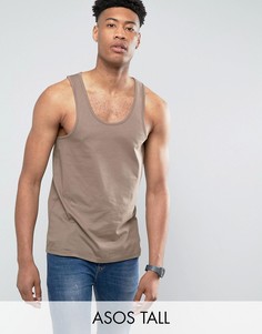 Коричневая майка ASOS TALL - Коричневый