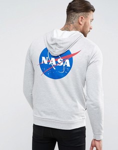 Худи с принтом Nasa ASOS - Серый