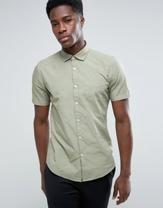 Хлопковая рубашка с коротким рукавом Esprit - Зеленый