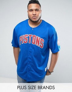 Сетчатая футболка Mitchell & Ness PLUS NBA Detroit Pistons - Синий