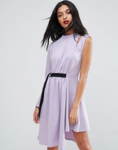 Платье на одно плечо ASOS - Фиолетовый