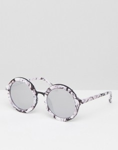 Круглые солнцезащитные очки с мраморным принтом Skinnydip - Мульти