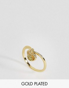 Кольцо с перидотом - полудрагоценным камнем для родившихся в августе Rock N Rose - Золотой