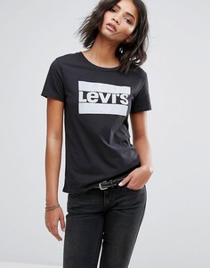 Футболка с логотипом Levis - Черный