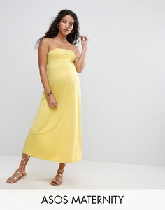 Пляжное платье-бандо миди ASOS Maternity - Желтый