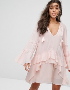 Свободное платье мини Stevie May Leonard - Розовый