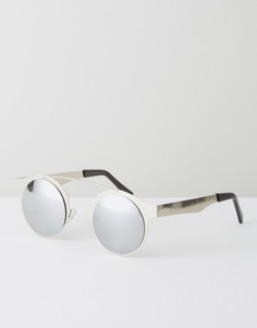 Серебристые круглые солнцезащитные очки Spitfire Intergalactic - Серебряный