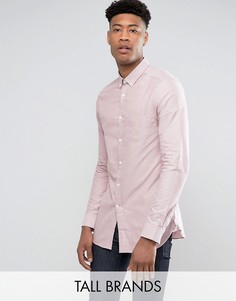 Узкая оксфордская рубашка розового цвета Burton Menswear TALL - Розовый