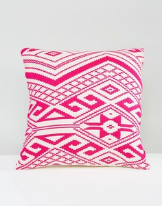 Чехол на подушку с вышивкой Ashiana - Розовый