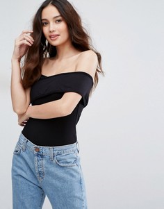 Боди с открытыми плечами Boohoo - Черный