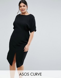 Строгое платье миди ASOS CURVE - Черный