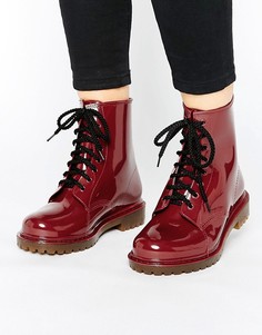Резиновые ботинки на шнуровке Park Lane - Красный