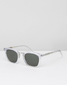 Квадратные солнцезащитные очки в прозрачной оправе Monokel Ando - Прозрачный