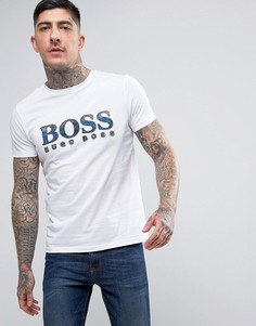 2 белые футболки с большим логотипом BOSS Orange by Hugo Boss Turbulence - Белый